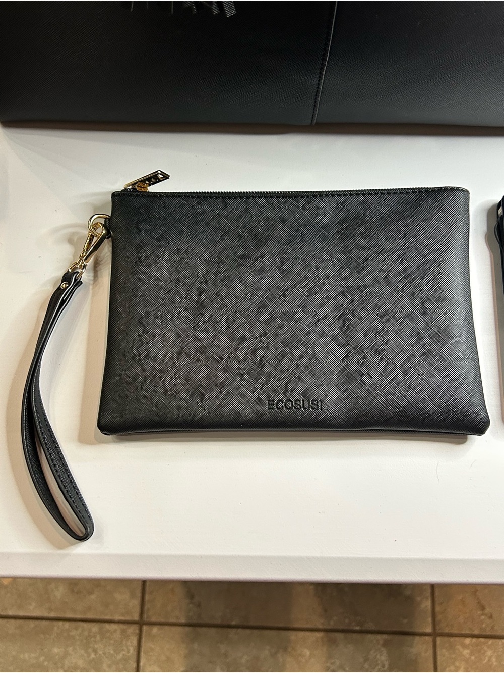 Black-Women's Laptop Tote Bag with Bow Charm - Sleek Professional Work Bag - Picture 7 of 14